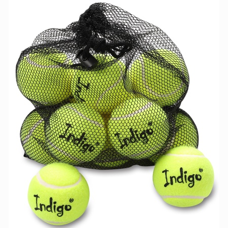 Купить Мяч для большого тенниса Indigo (12 шт в сетке) начальный уровень в Прокопьевске 