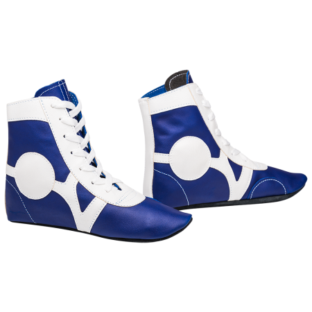 Купить Обувь для самбо SM-0102, кожа, синий Rusco в Прокопьевске 